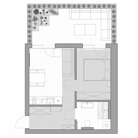 Butas Designer With 19 Squares Terrace *